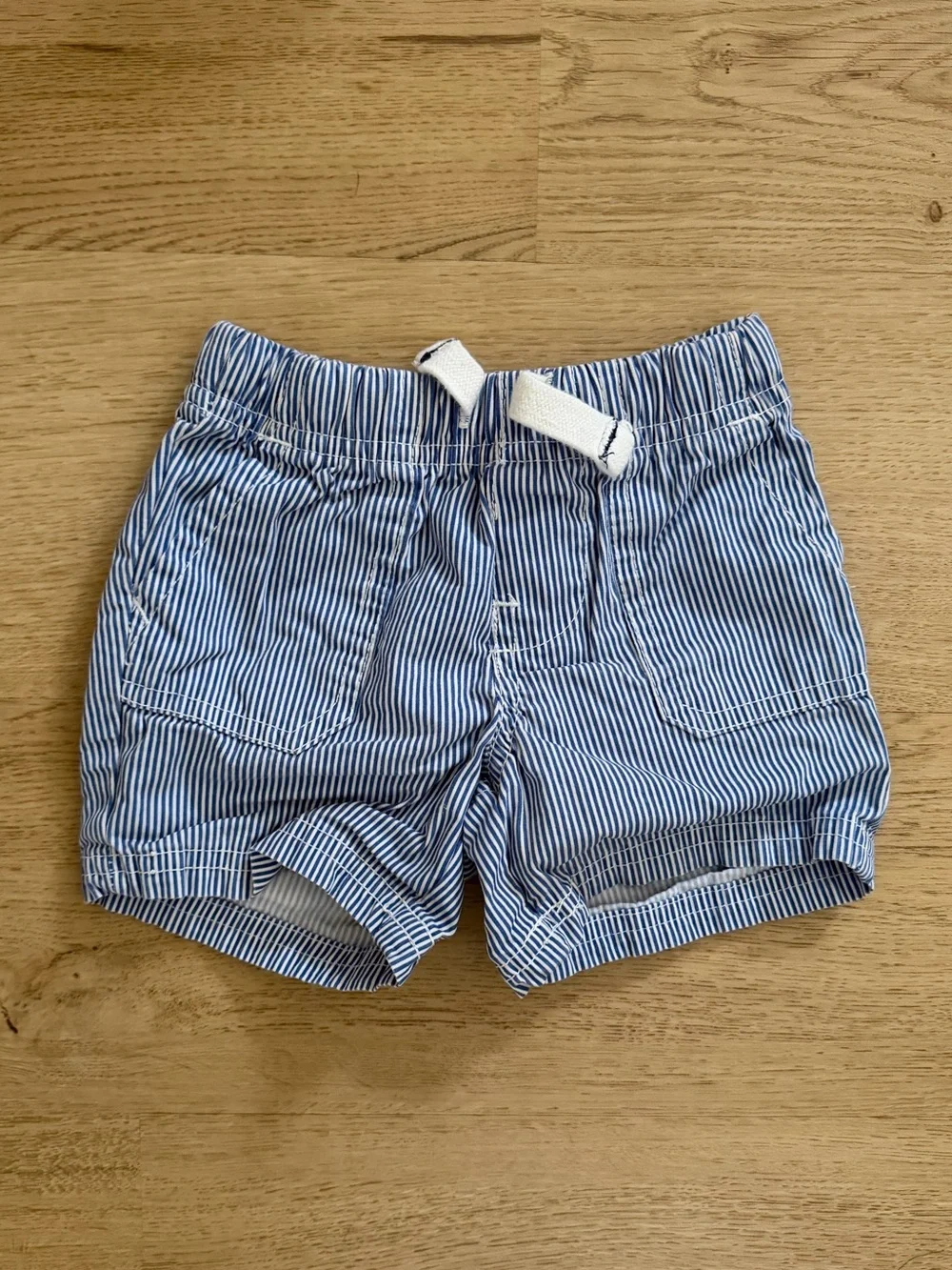 💫 3 for $20 carters infant baby boys blue stripped shorts